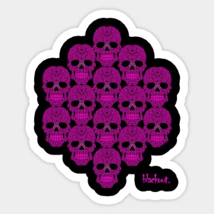 Skulls Purple Sugar by Blackout Design Sticker